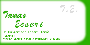 tamas ecseri business card
